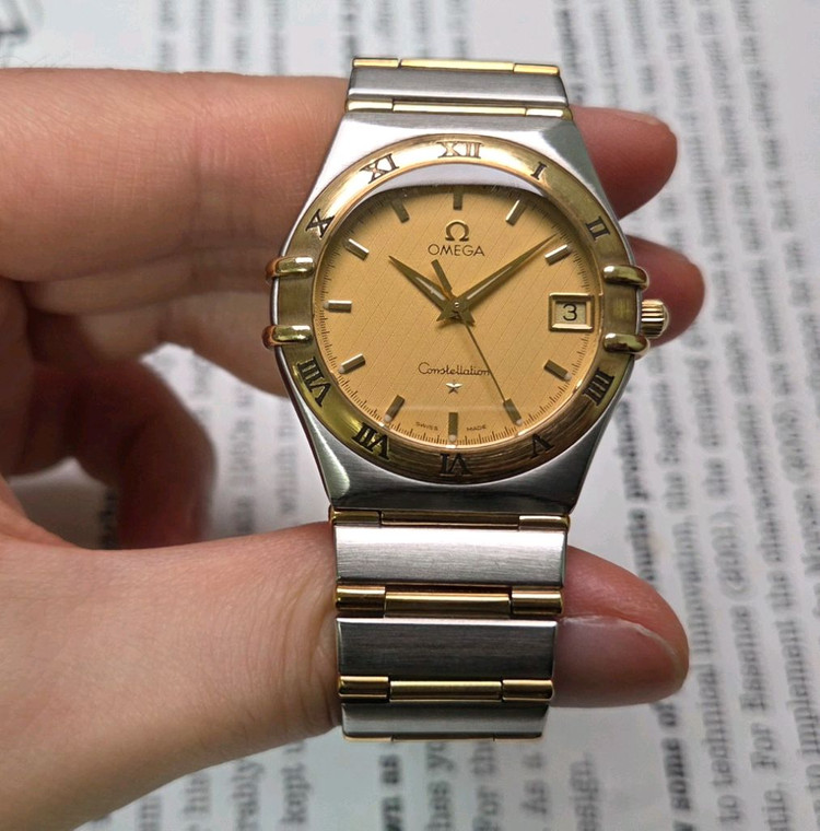 오메가 컨스틸레이션 18K콤비 풀바 쿼츠 이미지