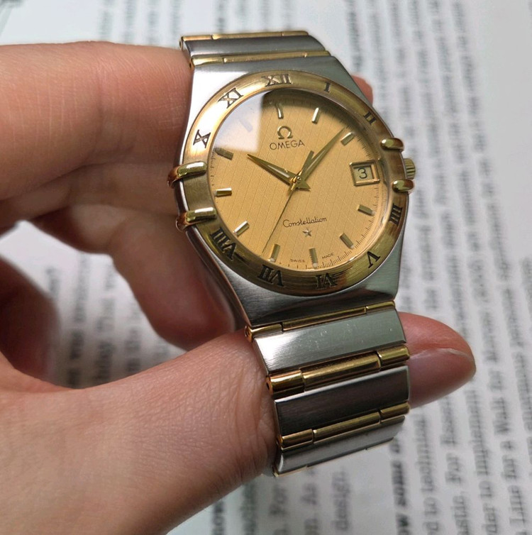 오메가 컨스틸레이션 18K콤비 풀바 쿼츠 이미지