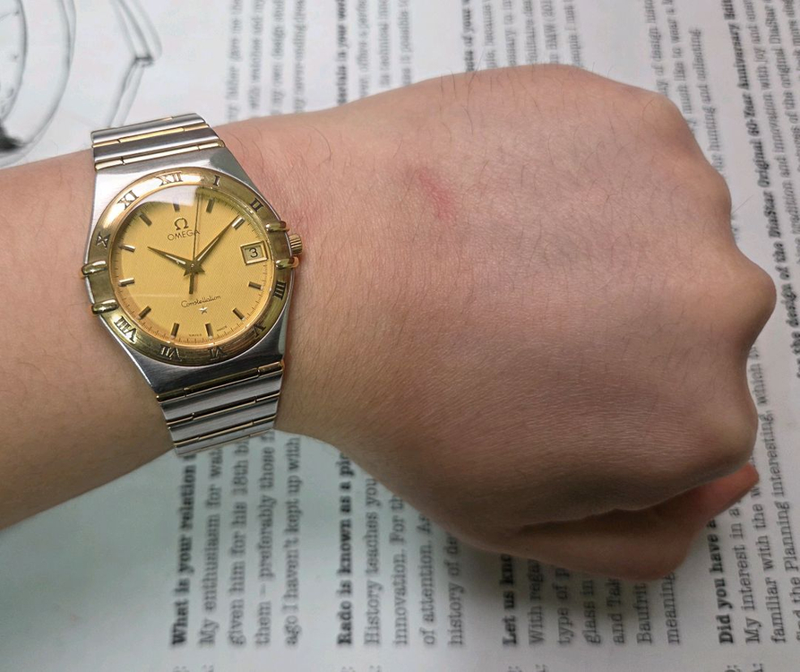 오메가 컨스틸레이션 18K콤비 풀바 쿼츠 이미지