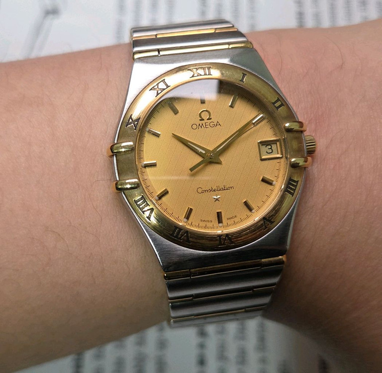 오메가 컨스틸레이션 18K콤비 풀바 쿼츠 이미지