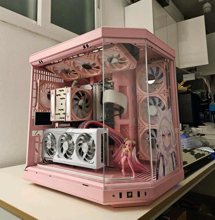 9800x3d / B850m / rx9070xt 핑크 y70 본체 이미지