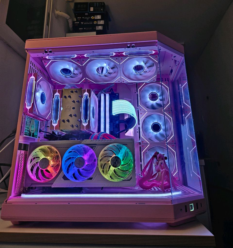 9800x3d / B850m / rx9070xt 핑크 y70 본체 이미지