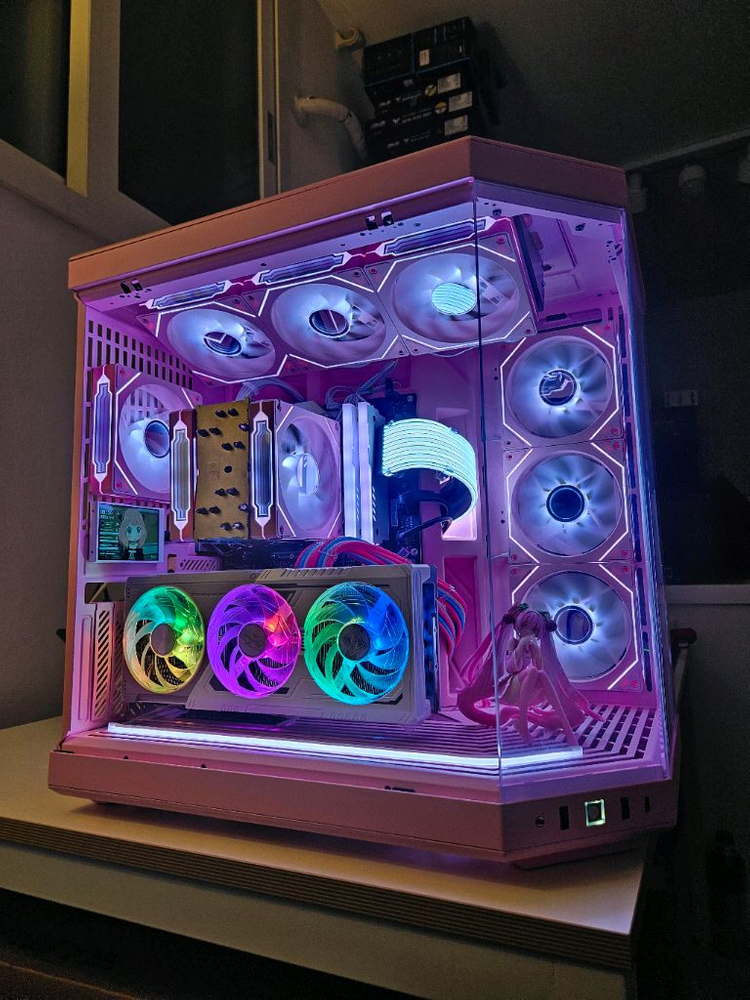 9800x3d / B850m / rx9070xt 핑크 y70 본체 이미지