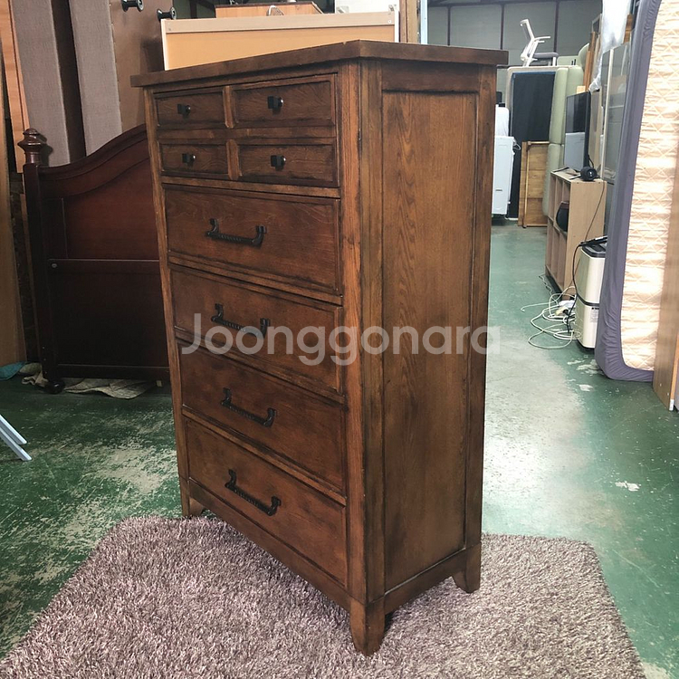 미라지가구 수입 원목 5단서랍장--1