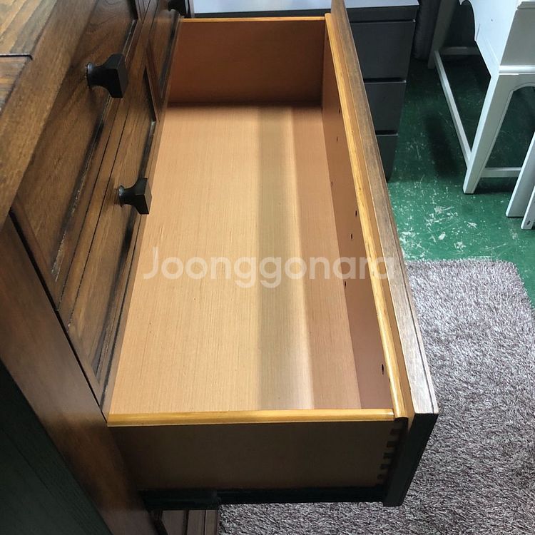 미라지가구 수입 원목 5단서랍장--5