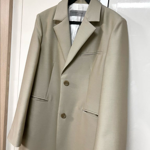 제평 드에스더 비비안 울 실크 롱자켓 코트 정장 하객룩 올드머니룩 베이지