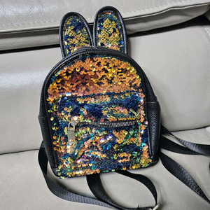 스팽글 버니 미니 백팩