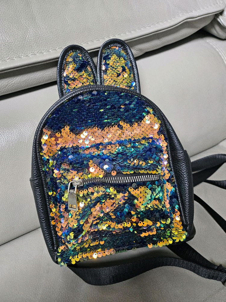 스팽글 버니 미니 백팩--2