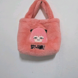 스파이패밀리 아냐 핑크 퍼 양면토드백 택만뗀새거