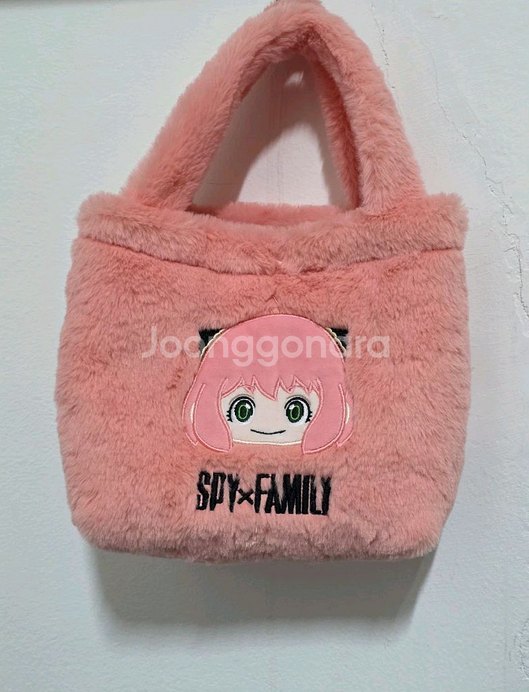 스파이패밀리 아냐 핑크 퍼 양면토드백 택만뗀새거--4