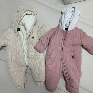 아기 패딩 우주복 80사이즈 2벌
