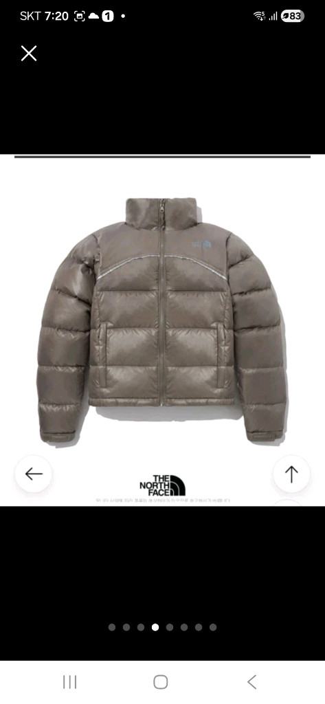 노스페이스 2000 레트로 눕시 여성 패딩 M--3