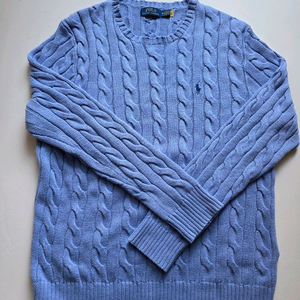 폴로 케이블 꽈배기 니트 라벤더 팝니다