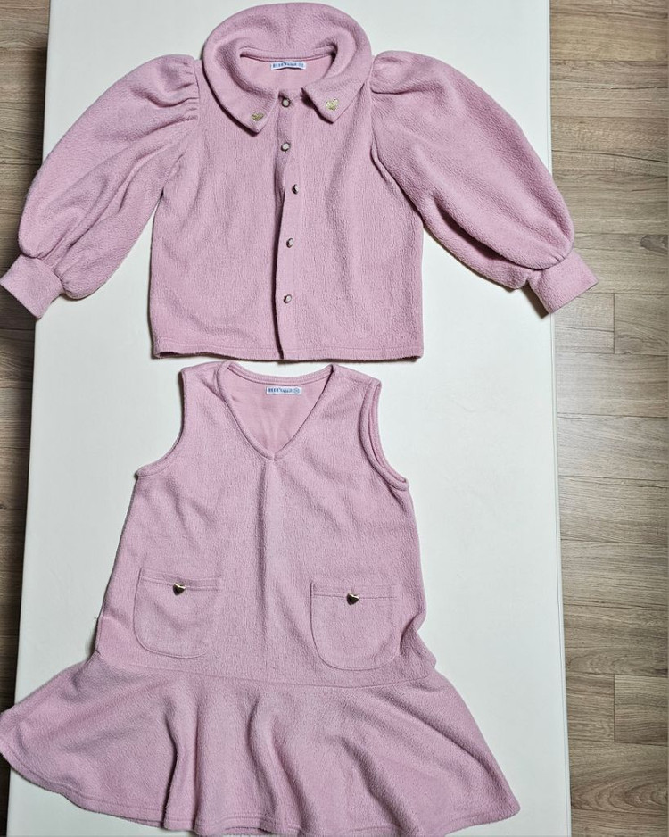 베베테일러 밍크치마가디건셋트 130.베베테일러 120--2