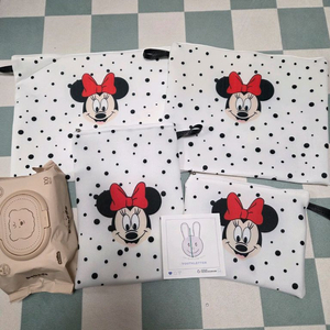 디즈니 미니마우스 파우치 4종 일괄세트 신학기준비물 핸드메이드새제품