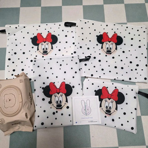 디즈니 미니마우스 파우치 4종 일괄세트 신학기준비물 핸드메이드새제품