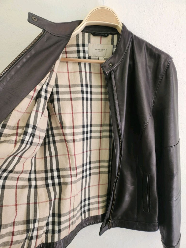버버리 가죽 쟈켓--4