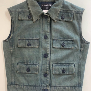 샤넬 데님 베스트(청 조끼) 판매해요!