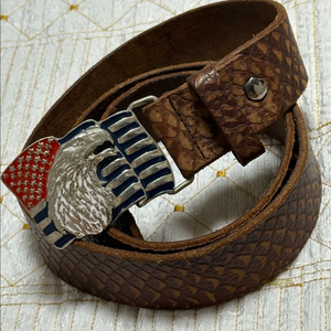 빈티지 독수리+성조기벨트