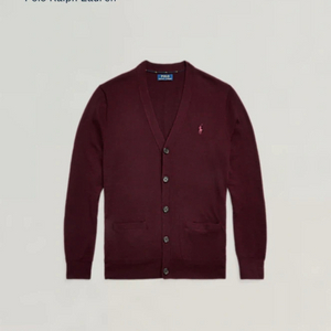 폴로 랄프로렌 남성 버건디 가디건 m 이미지