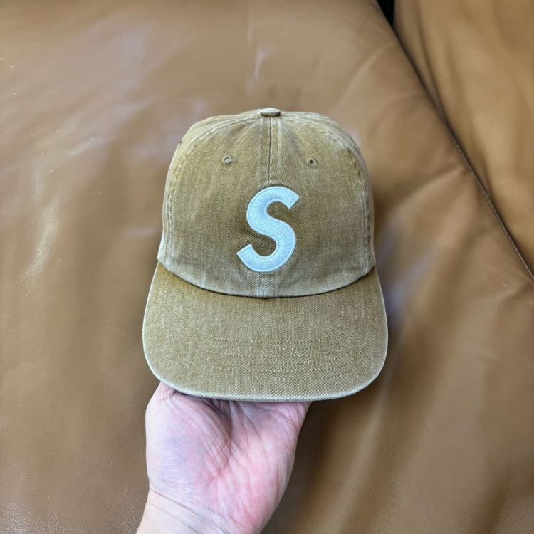 슈프림 S로고 볼캡 모자 20SS 피그먼트 탄--1