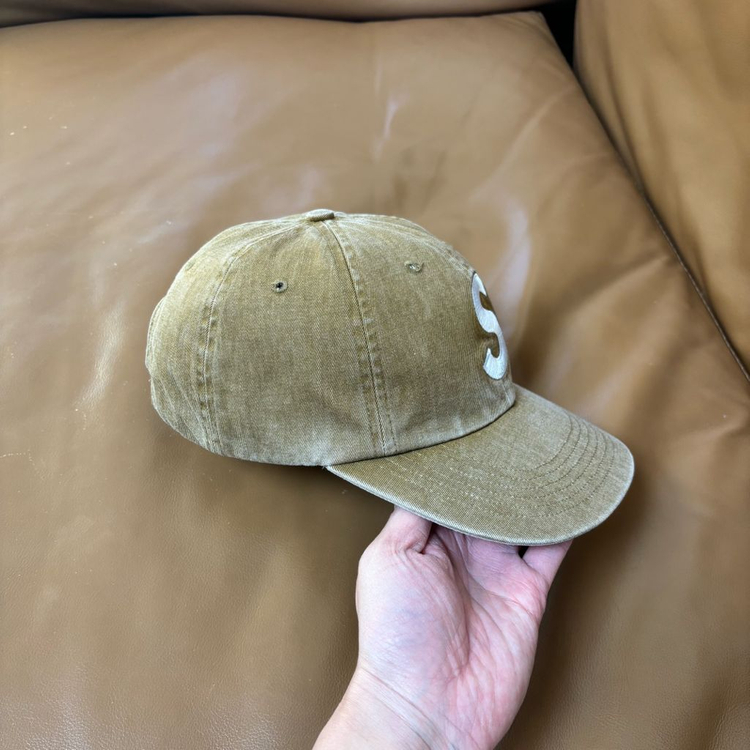 슈프림 S로고 볼캡 모자 20SS 피그먼트 탄--2