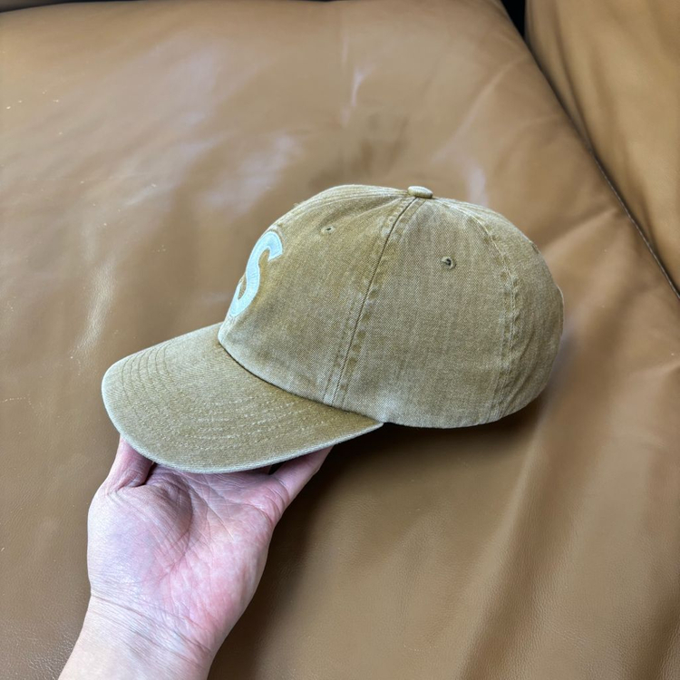 슈프림 S로고 볼캡 모자 20SS 피그먼트 탄--3