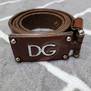 정품 돌체앤가바나 DG 로고 브라운 벨트 85/38