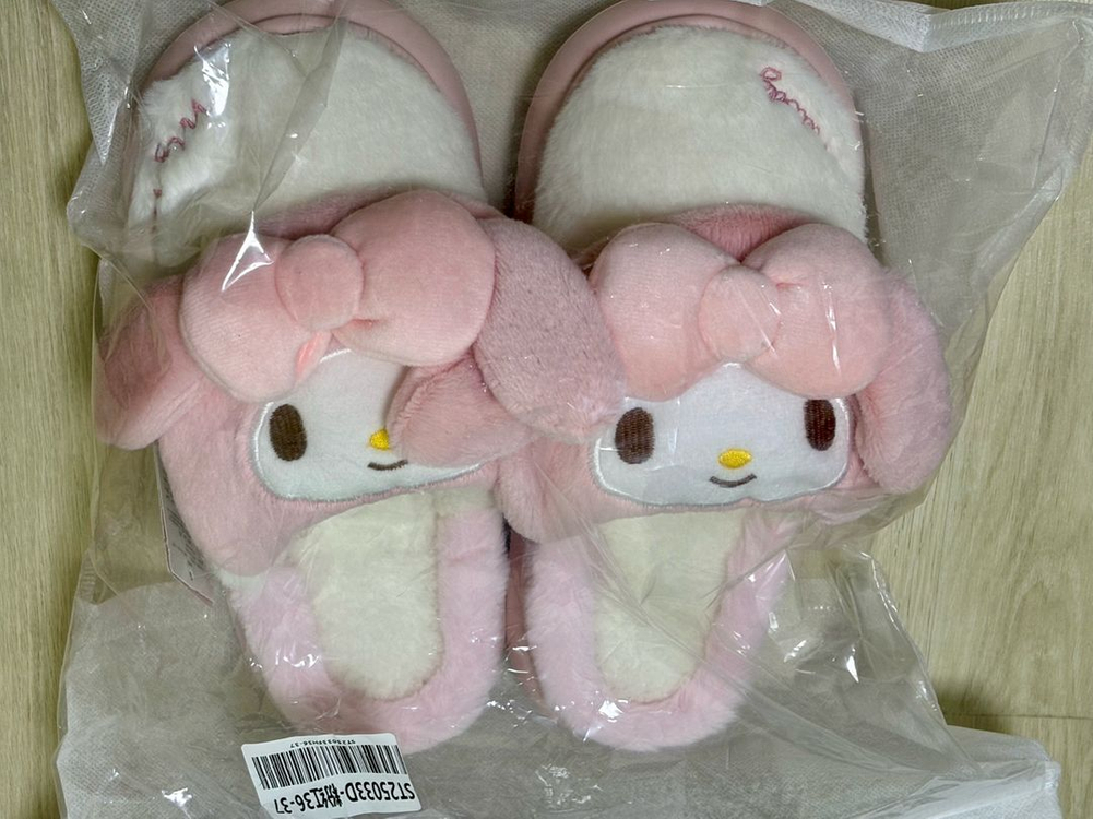 산리오 정품 겨울 털실내화(슬리퍼) 마이멜로디, 한교동--4