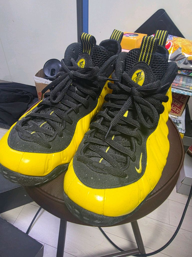나이키 에어 폼포짓 원 우탱 옵틱 옐로우 265mm--1