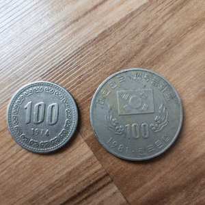 1974년 100원 동전, 1981년 100원 동전 이미지