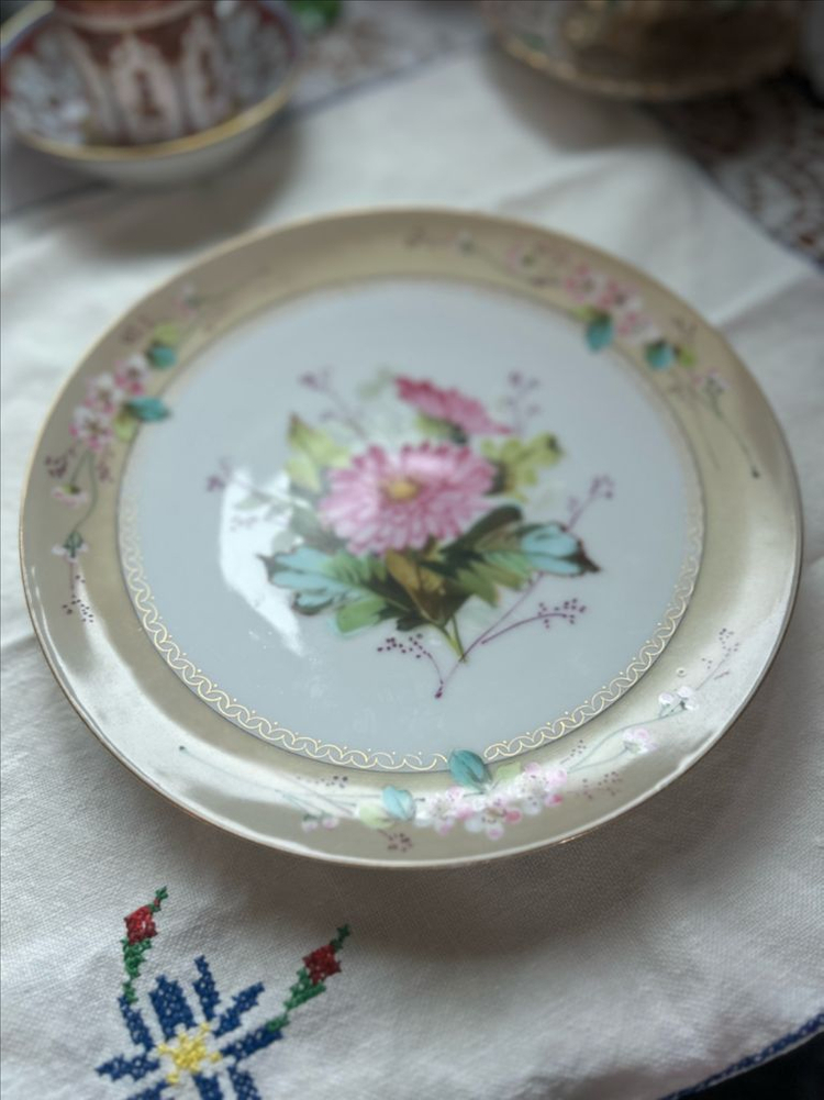 빈티지 접시 장식접시 핸드페인팅 이미지