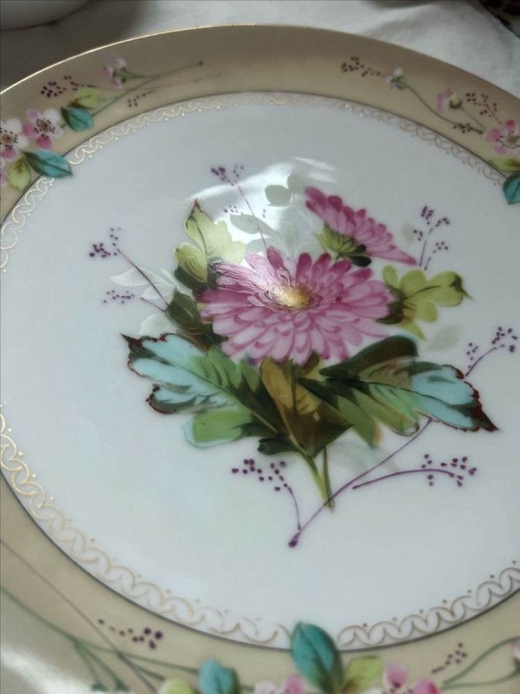 빈티지 접시 장식접시 핸드페인팅 이미지