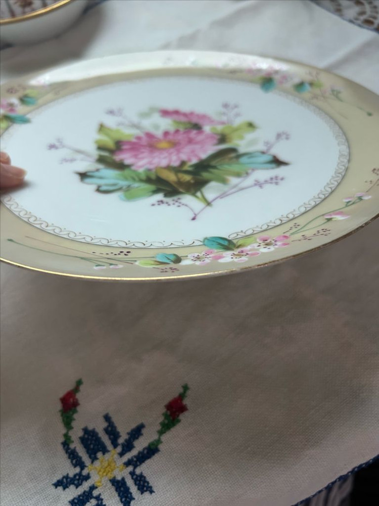 빈티지 접시 장식접시 핸드페인팅 이미지