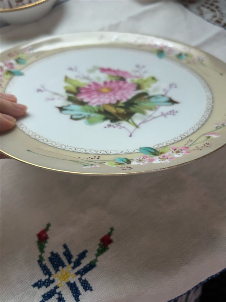빈티지 접시 장식접시 핸드페인팅 이미지