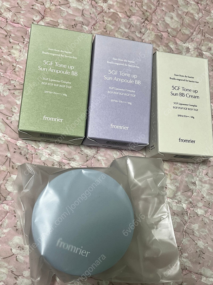 프롬리에 톤업 선비비 아이보리/보라+만원추가시 메쉬쿠션(공병케이스) 이미지
