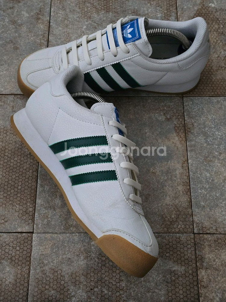 (240)아디다스 사모아 화이트 그린 스니커즈 운동화--4