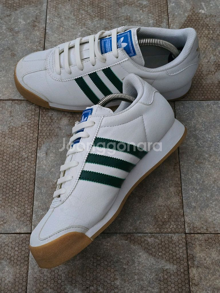 (240)아디다스 사모아 화이트 그린 스니커즈 운동화--6