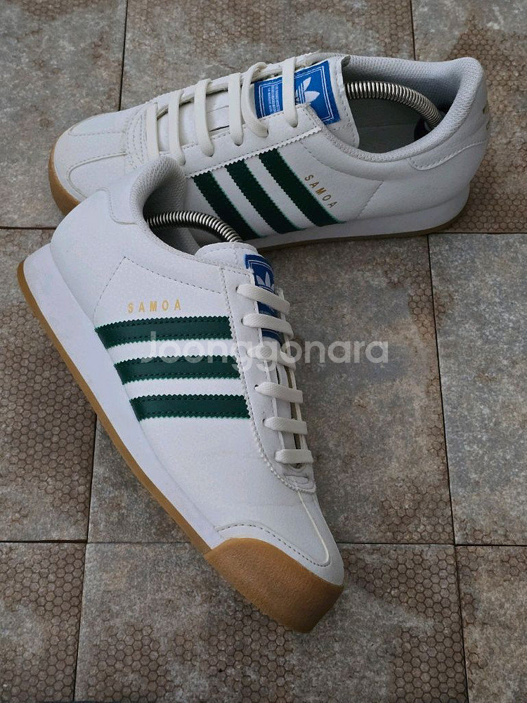 (240)아디다스 사모아 화이트 그린 스니커즈 운동화--7
