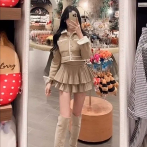 (새상품) 상하의 싸이하이부츠 코디세트