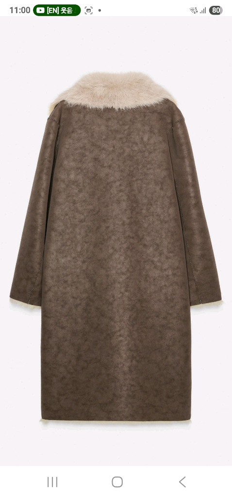 시즌 품절템 리버시블 퍼 코트 가볍고 핏 예쁜 양면 롱무스탕--3