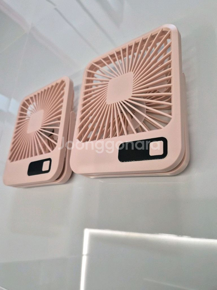 미니 휴대용 탁상 핑크 선풍기(새제품)--1