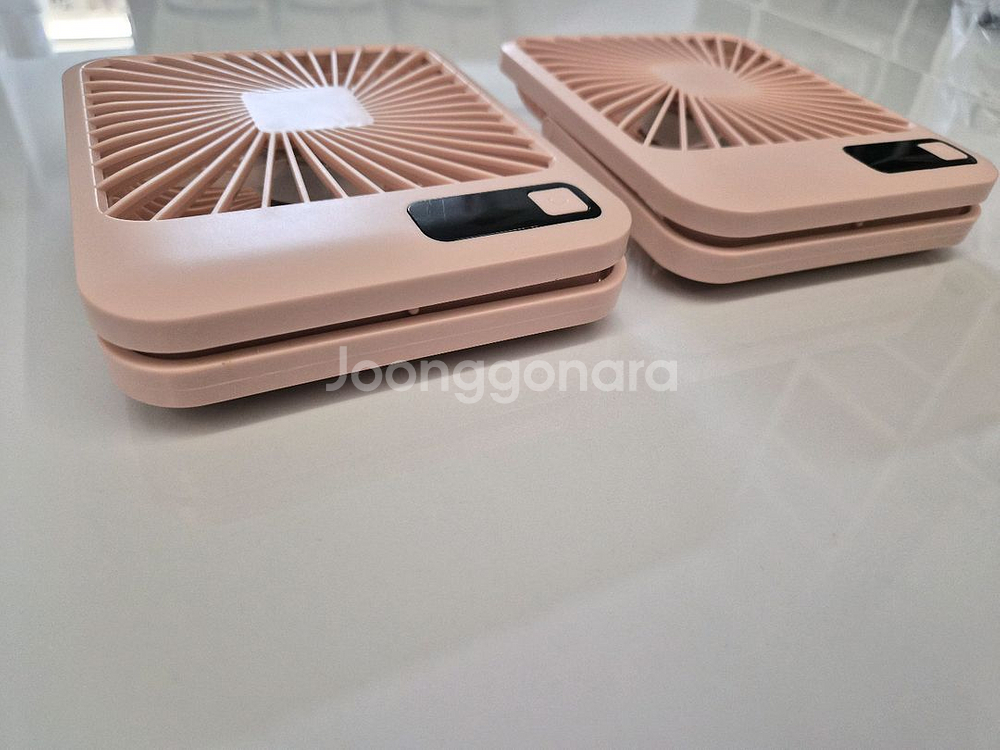 미니 휴대용 탁상 핑크 선풍기(새제품)--2