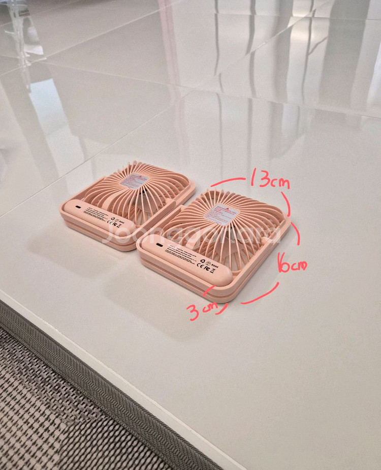미니 휴대용 탁상 핑크 선풍기(새제품)--6