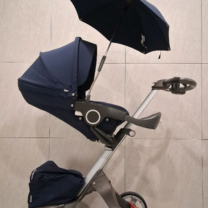 노르웨이산 최고급 명품 럭셔리 디럭스 유모차 스토케. 정품 고급 양산 + 커피컵홀더 + 아기 가방 + 쿠션 무료증정 이미지