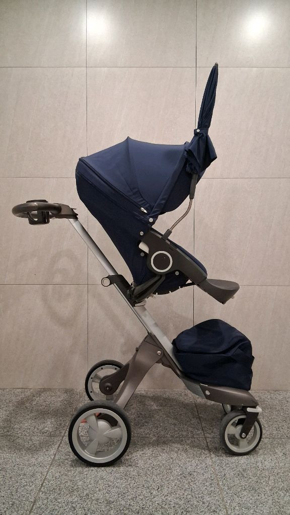 노르웨이산 최고급 명품 럭셔리 디럭스 유모차 스토케. 정품 고급 양산 + 커피컵홀더 + 아기 가방 + 쿠션 무료증정 이미지