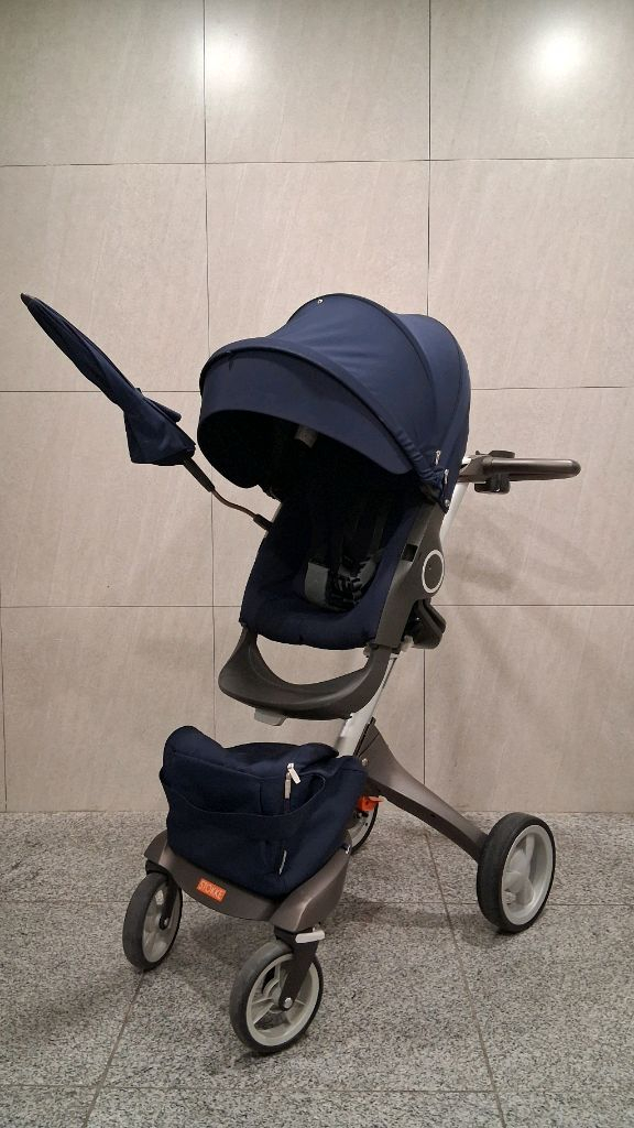 노르웨이산 최고급 명품 럭셔리 디럭스 유모차 스토케. 정품 고급 양산 + 커피컵홀더 + 아기 가방 + 쿠션 무료증정 이미지