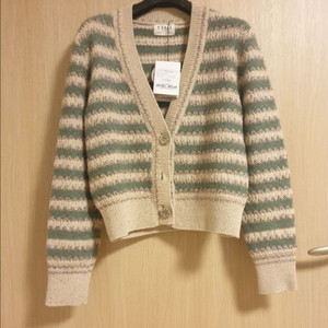 타임 캐시미어 스트라이프 가디건