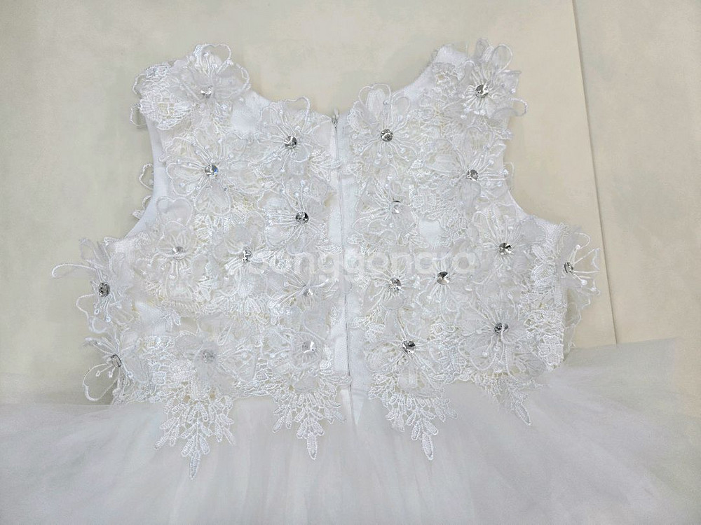 하얀 화이트 여아 드레스 130 사이즈--3