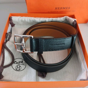 에르메스 에트리비에르 은장 남성벨트 블랙 95 풀박스